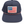 Navy blue cap with American flag patch and braided trim on a white background