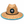 Straw hat with a blue rim and logo on a white background
