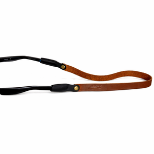 Brown leather sunglass retainer 